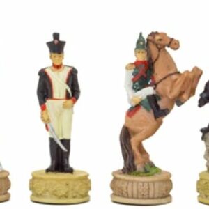 resin chess pieces: napoleon vs russia