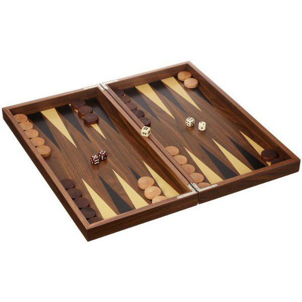 Backgammon en bois, grand modèle