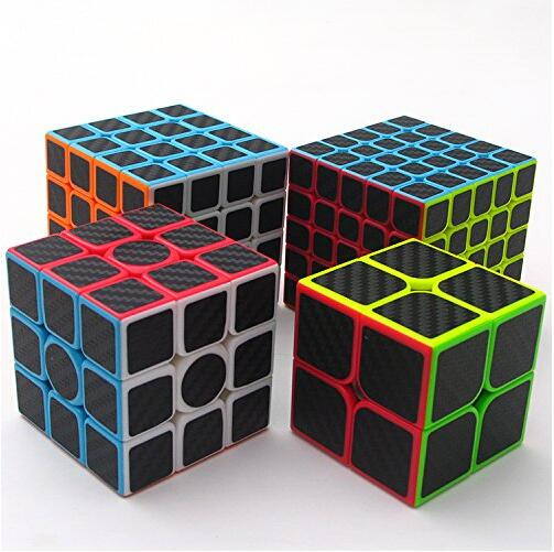 Coffret Cube Style Carbone 2x2, 3x3, 4x4, 5x5