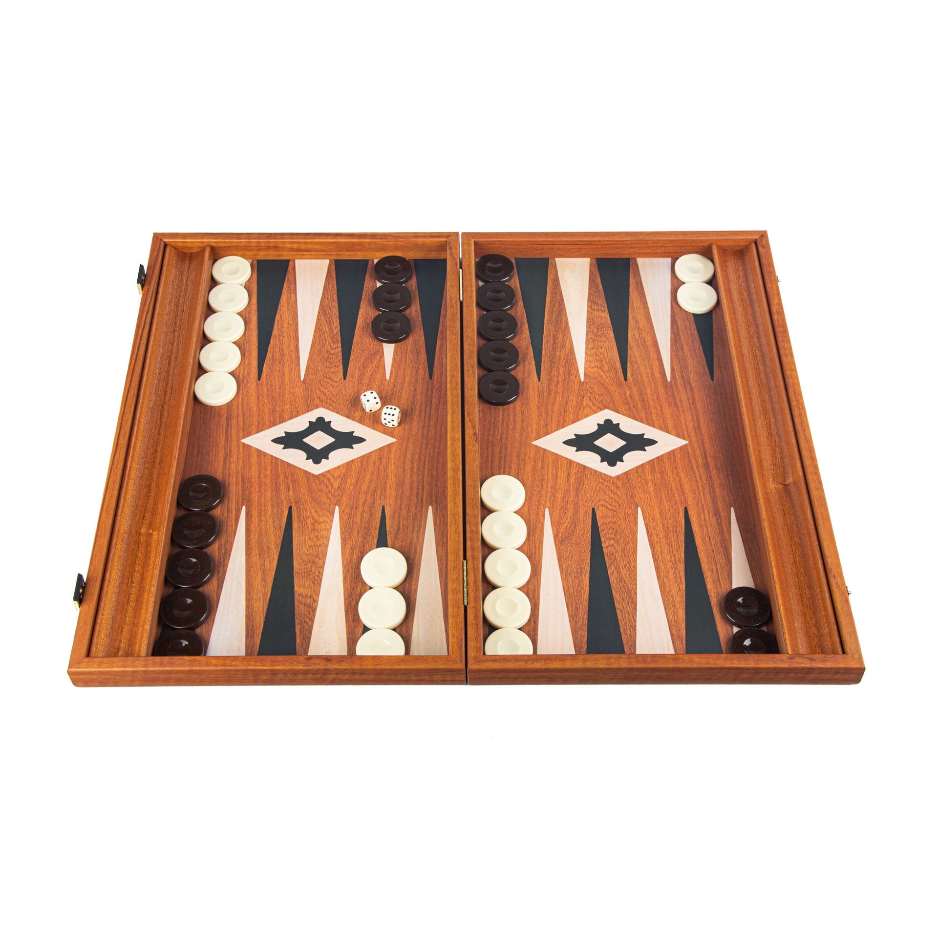 Mahoniehouten backgammon 48 cm