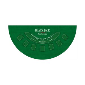 Tapis Black Jack coeur de pique excellence vert 120 x 60 cm