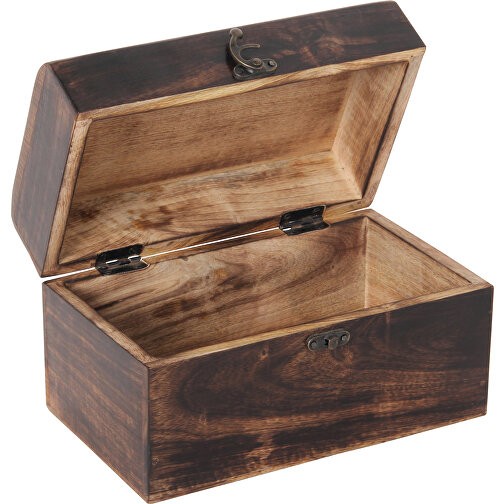 Boite de rangement en bois pour pièces d'échecs 23 cm