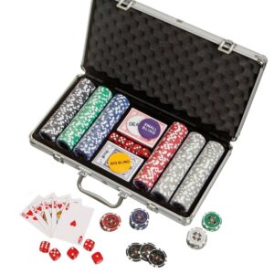 Mallette de Poker 300 jetons 11.5 gr. avec Valeurs