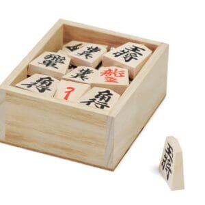 Pions Shogi en bois avec flèches